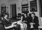 President John Fitzgerald Kennedy with Phil and Joan Hoff in the Oval Office