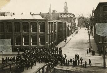 Lawrence mill during the strike.