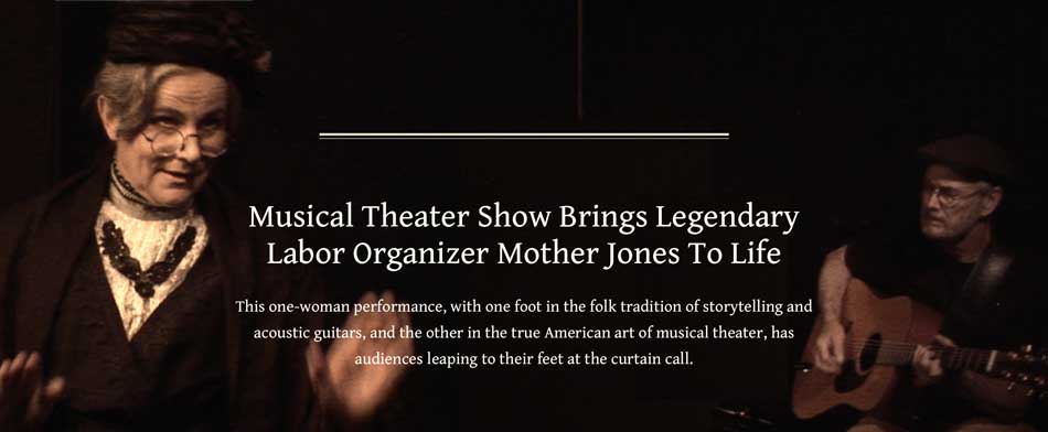 Mother Jones in Heaven on stage with Vivian Nesbitt and John Dillon