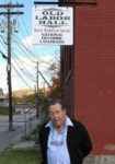 Tom Davis outside the Old Labor Hall