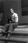 Young Tom with dog