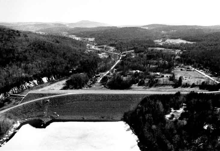 Aerial view of Wrightsville Dam